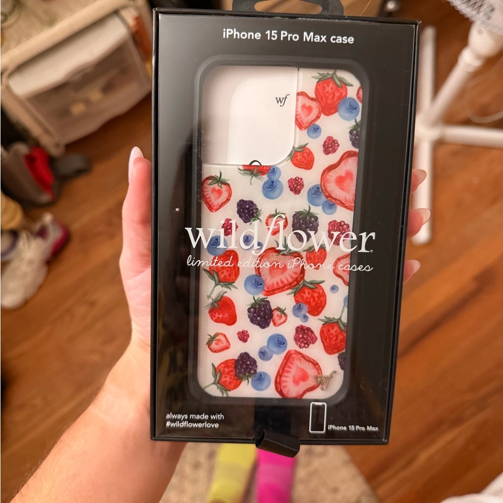 Wildflowers Red and White iPhone 13 Pro Max Case Vibrant Design